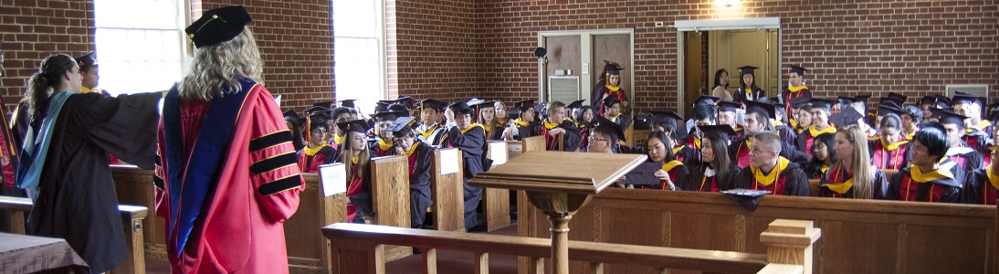 graduates at citation ceremony